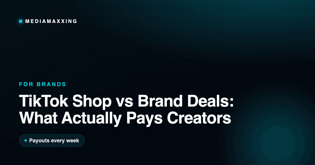 TikTok Shop vs Brand Deals: What Actually Pays Creators