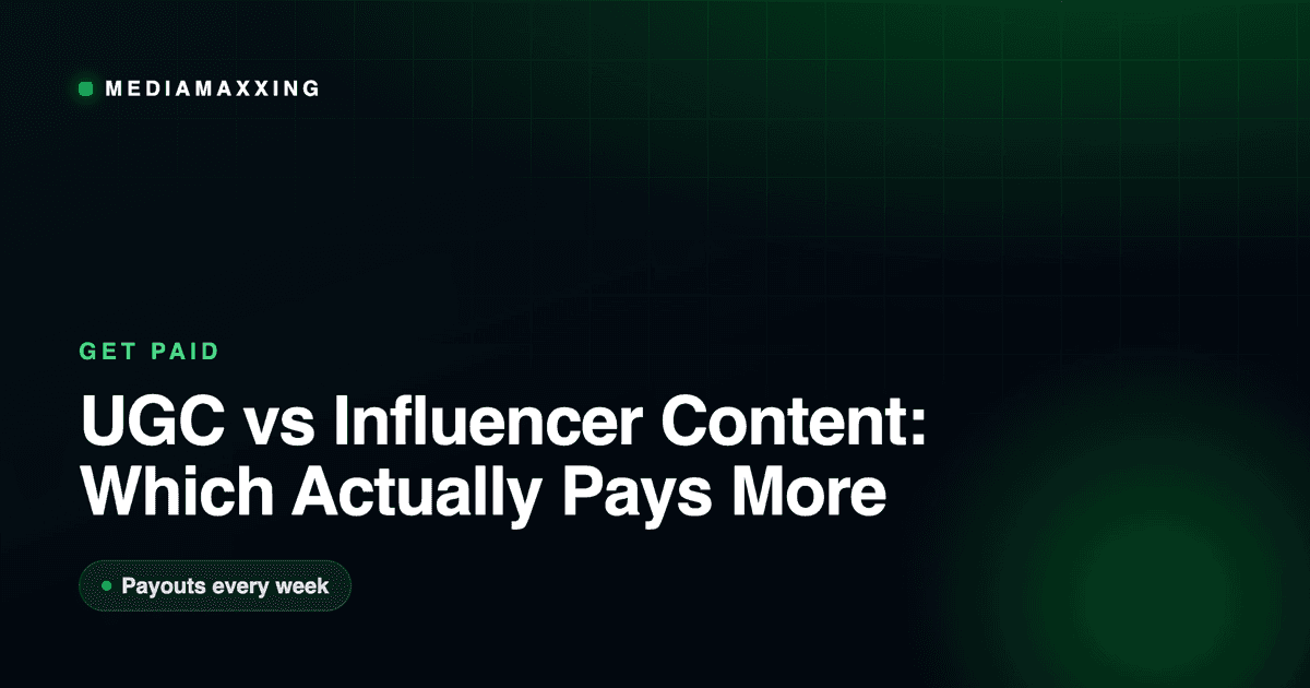 UGC vs Influencer Content: Which Actually Pays More